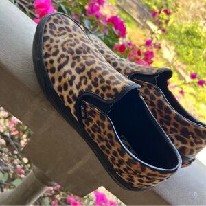 Vans Leopard Print Slip-On Shoes